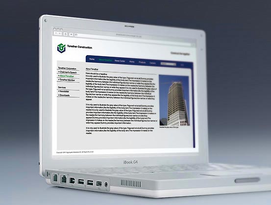 同鑫筑業TONETHER網站設計（一）